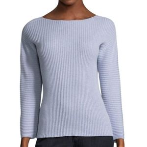 Eileen Fisher Cashmere Light Blue Ribbed Sweater